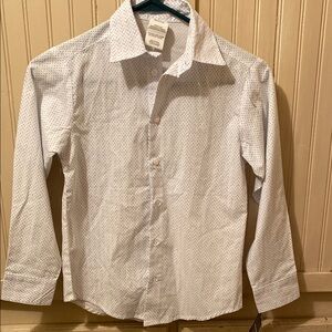 Van Heusen Boys size 8  White Polka Dot Shirt new with tags $80